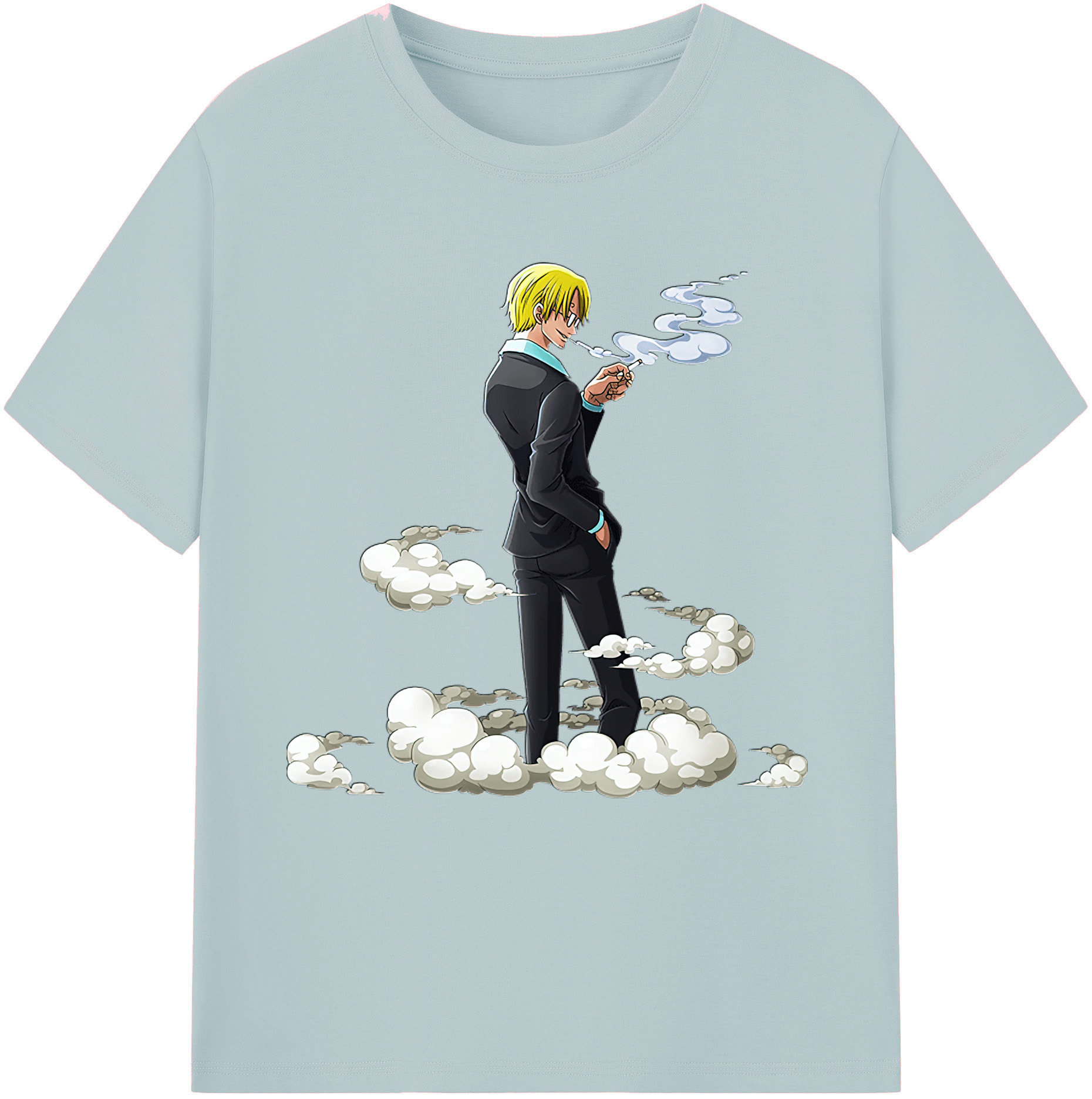 （画像用） ワンピース サンジ ONE PIECE Sanji 綿100％半袖Tシャツ（フロントプリント）